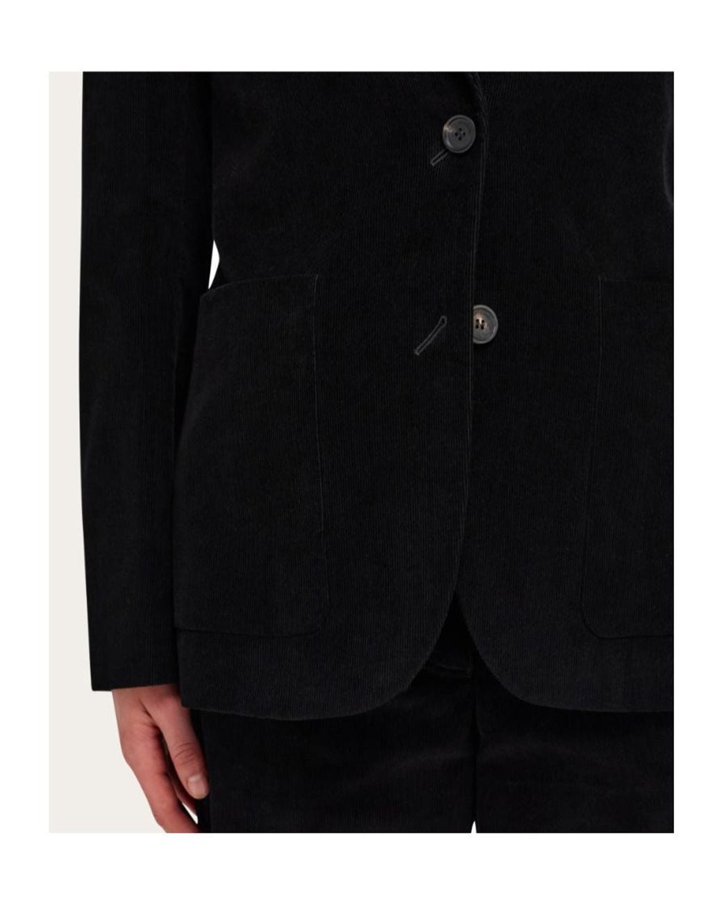 Ferragamo Black Corduroy Blazer