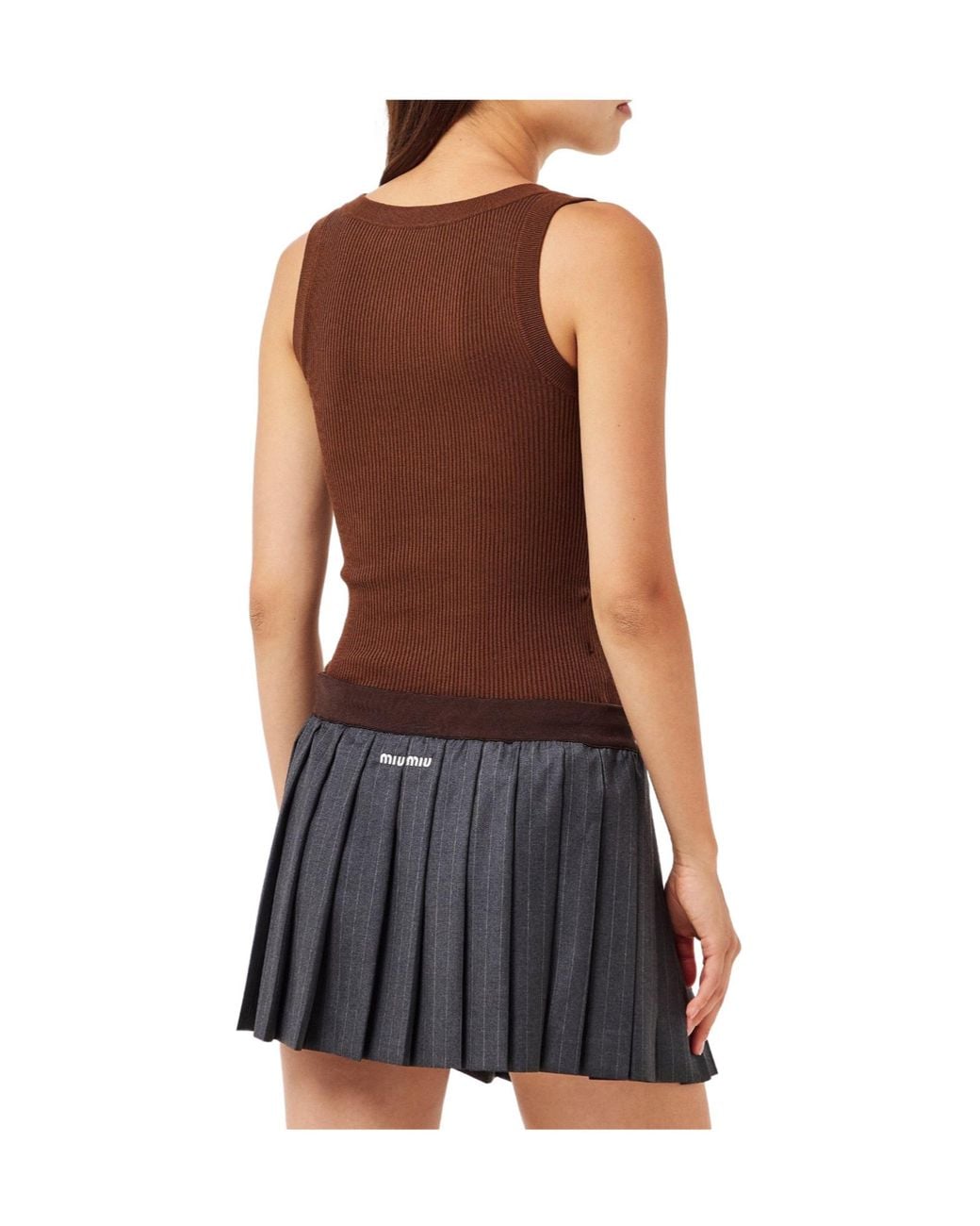 Miu Miu Brown Knitted Vest