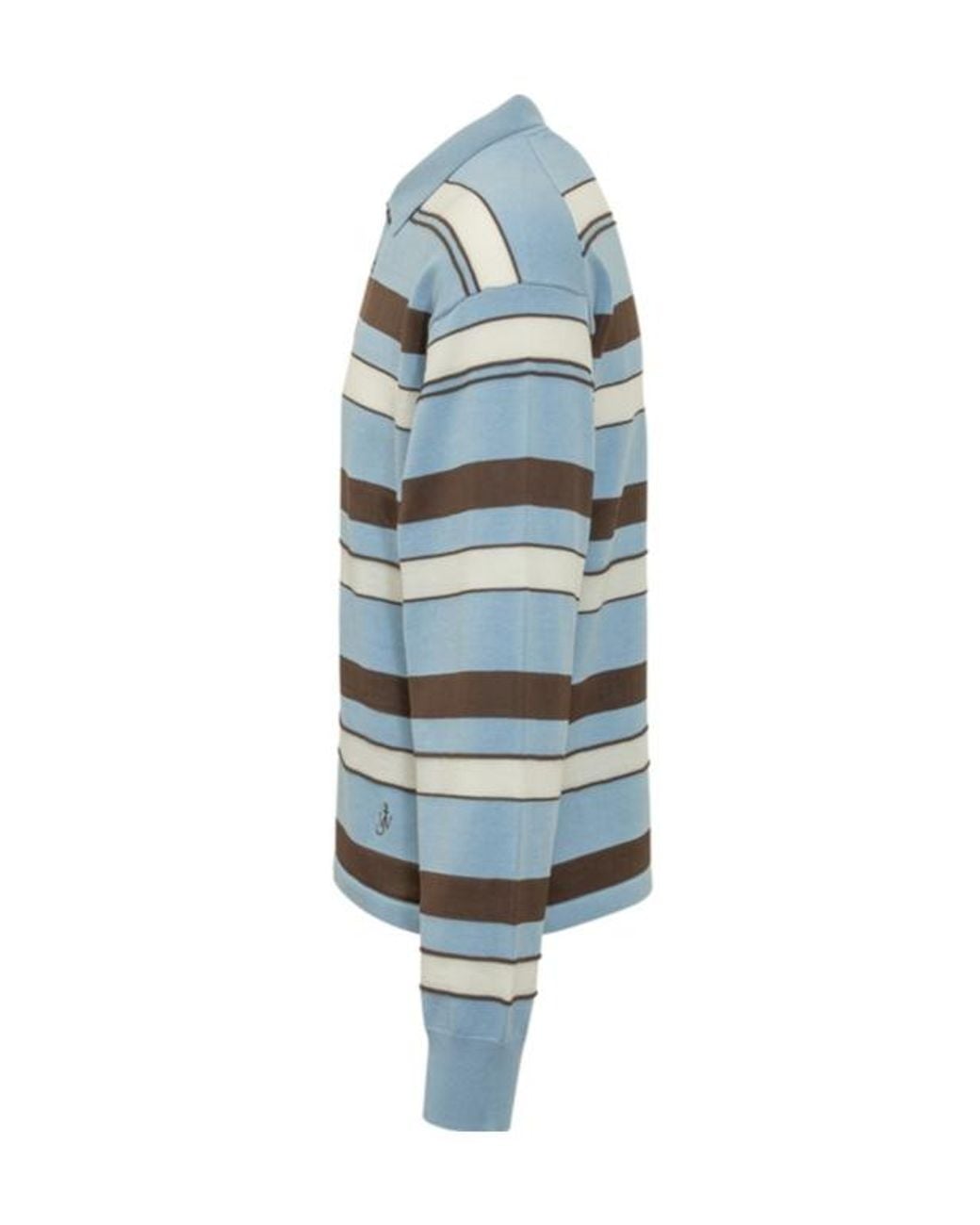 J.W. Anderson Blue Jw Anderson Knitted Striped Rugby Polo Top for men
