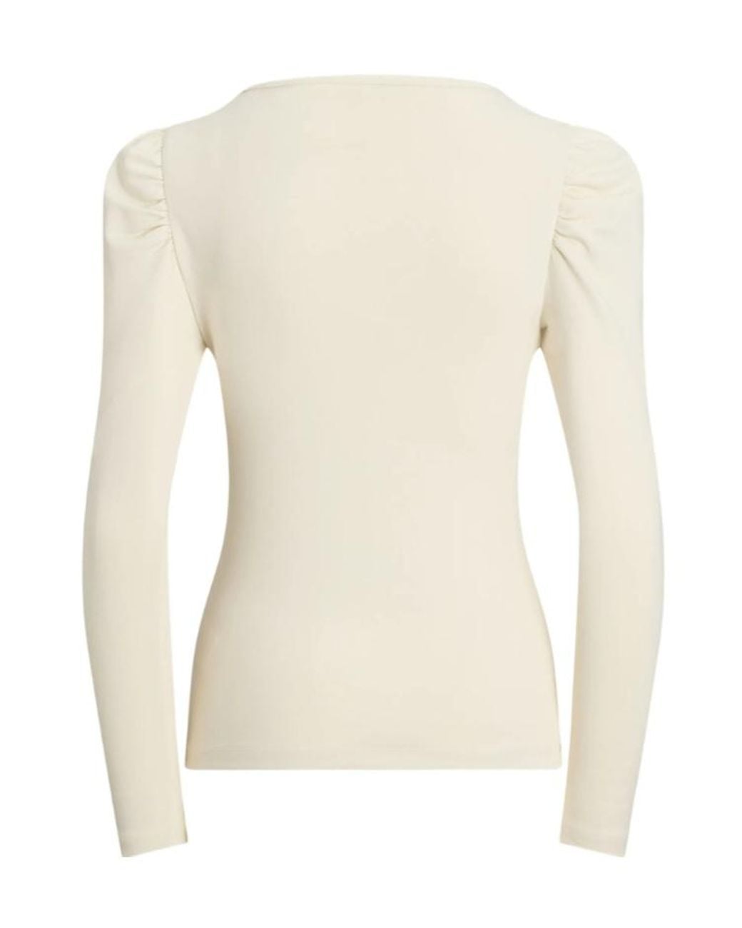 Ralph Lauren Natural Puffed-Sleeve Square T-Shirt