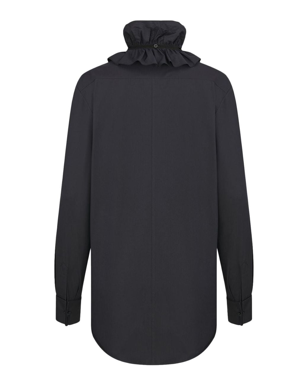Dior Black Blouse With Removable Ruched Collar