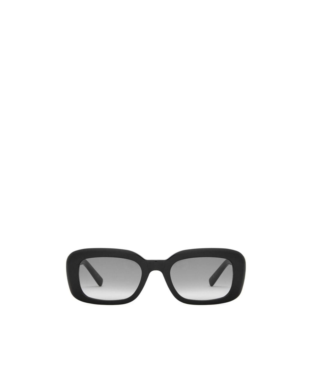 Saint Laurent White Thick Square Sunglasses