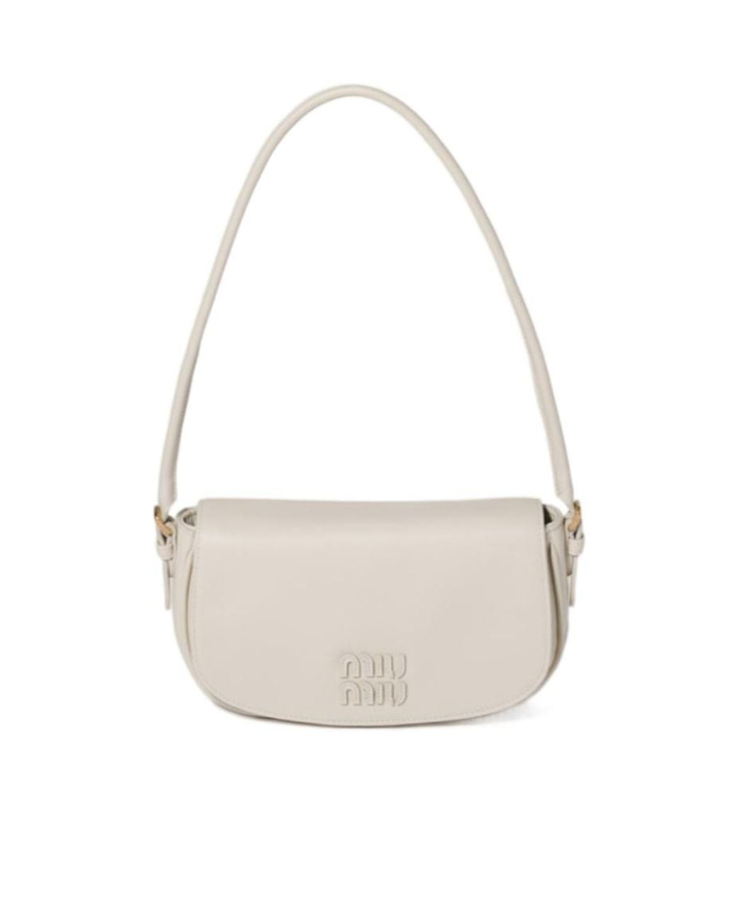 Miu Miu White Flap Shoulder Bag