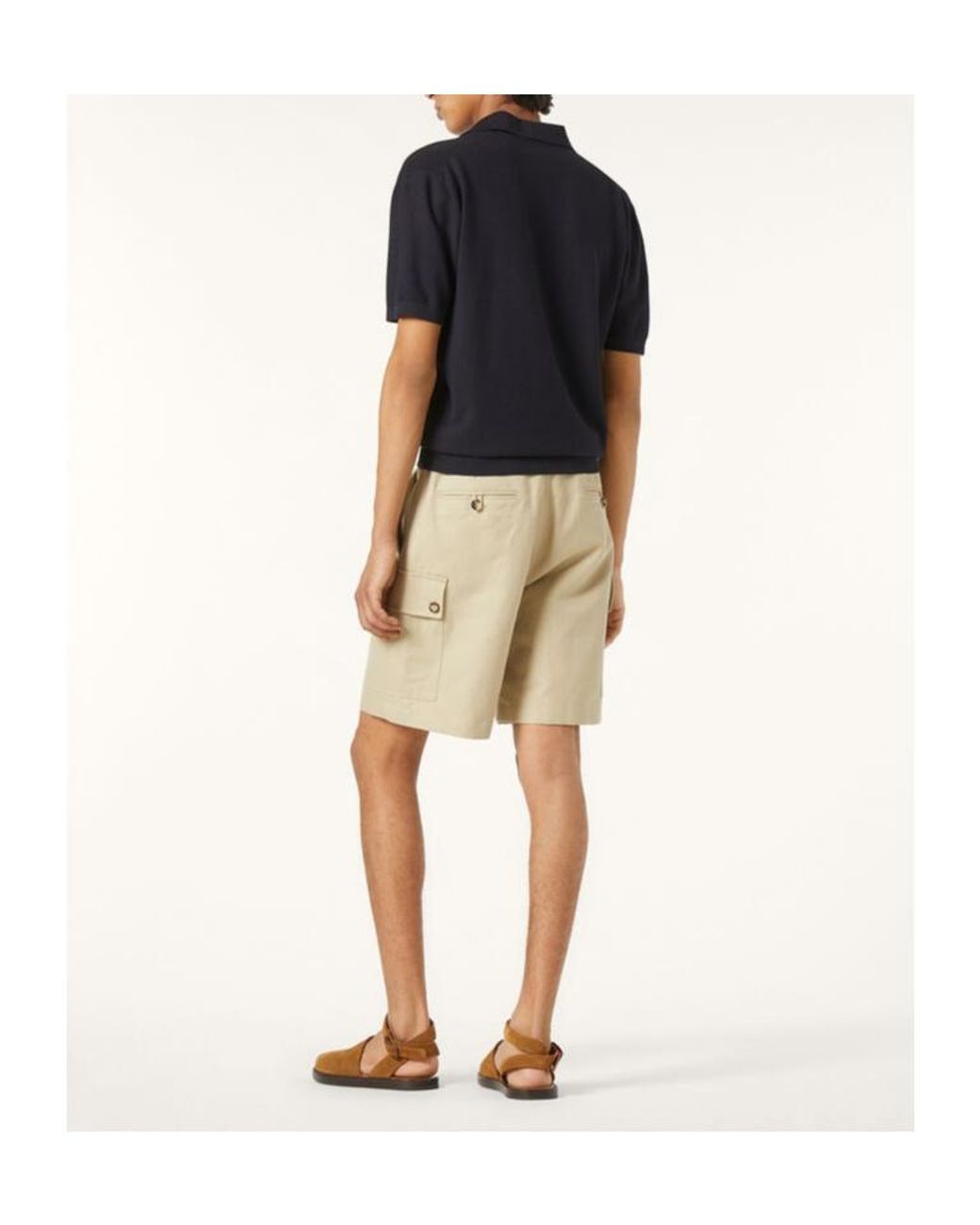 Loro Piana Black Basic Short-Sleeved Polo Shirt for men