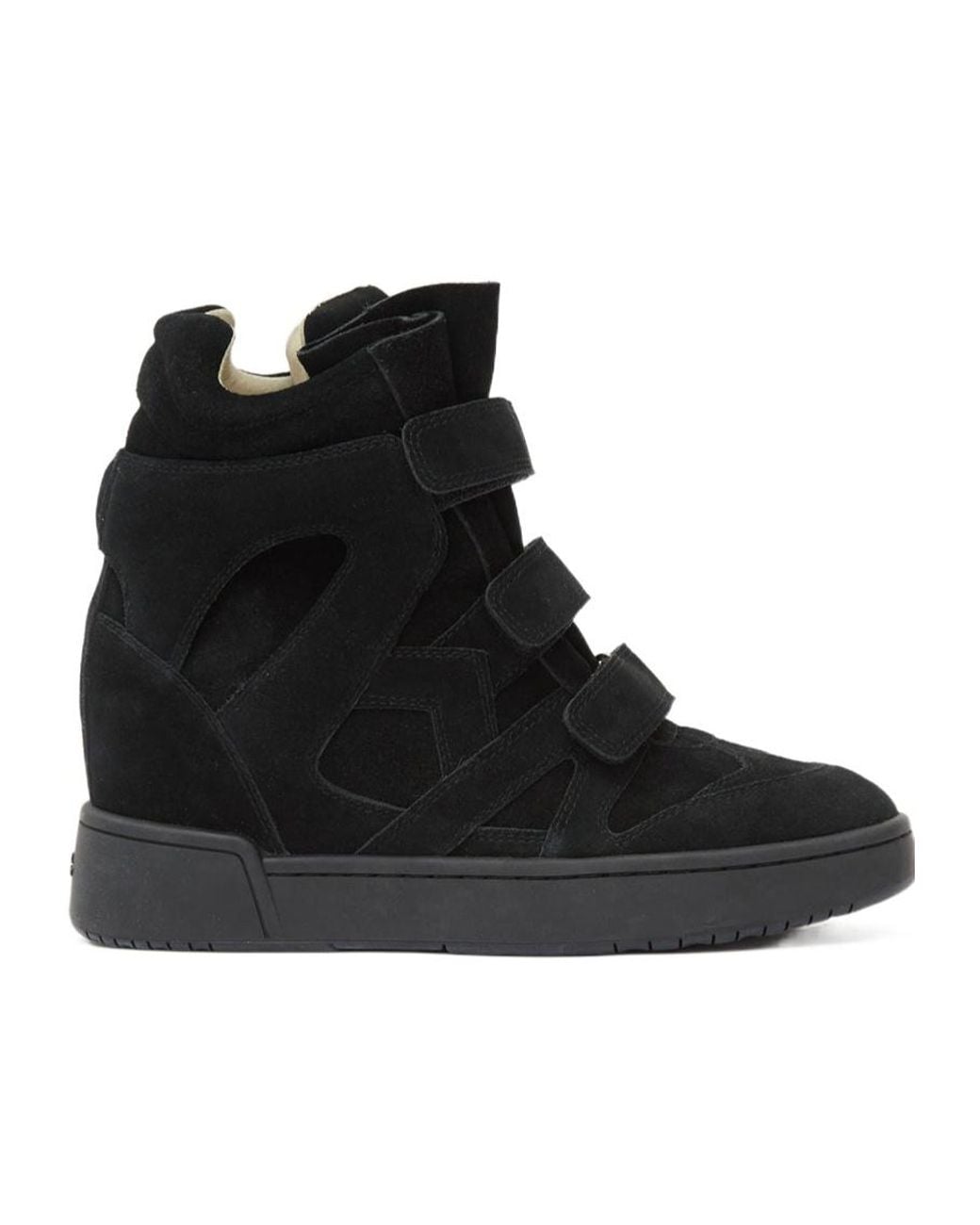 Isabel Marant Black Im3 High-Top Wedge Sneakers
