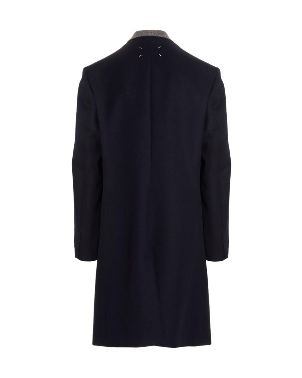 Maison Margiela Blue Single-Breasted Coat for men