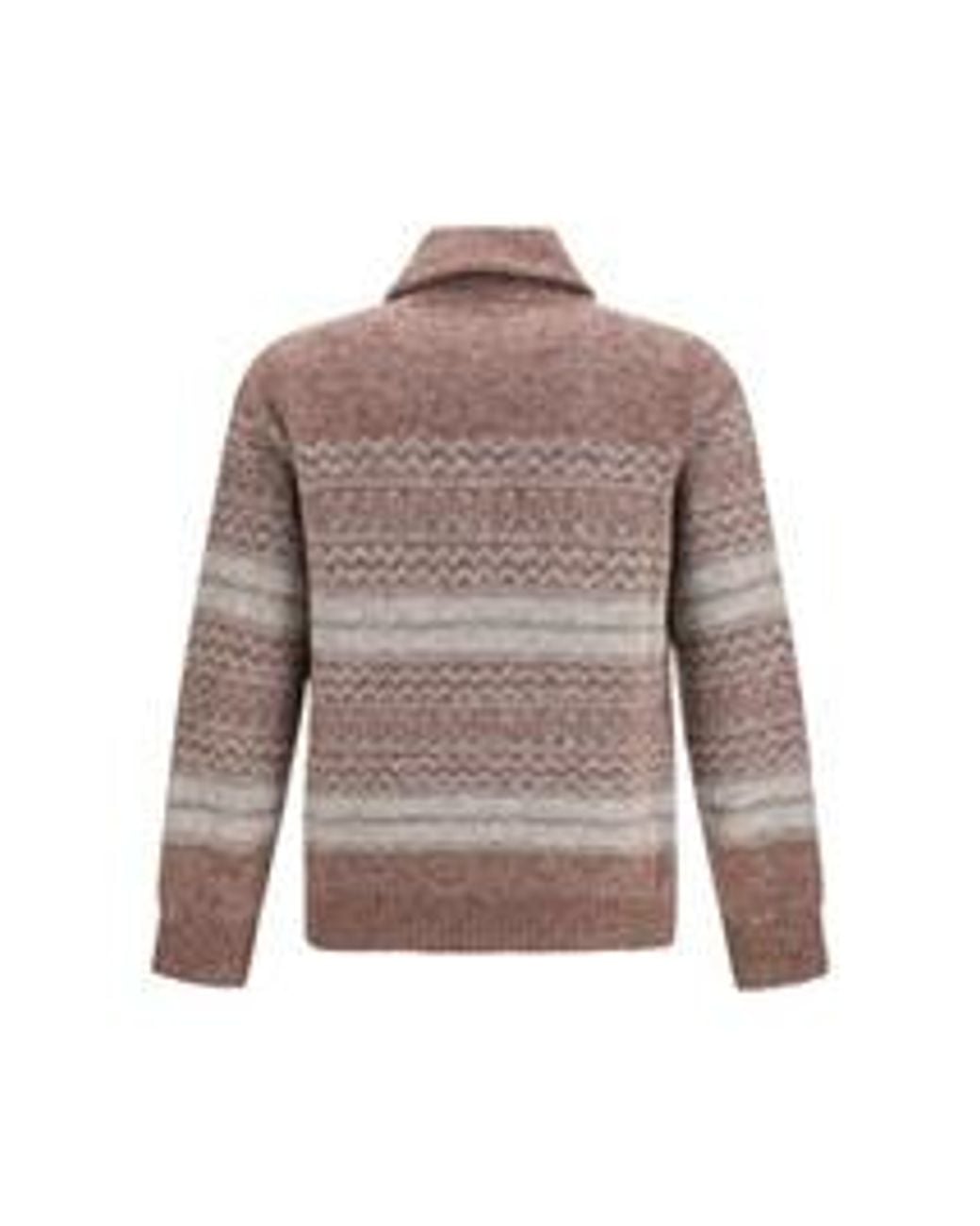 Brunello Cucinelli Brown Shawl Collared Knitted Cardigan for men