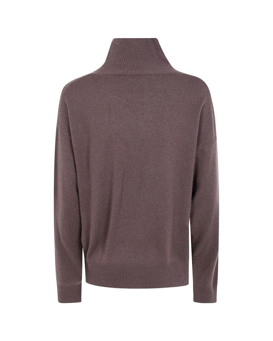 Seventy Brown Buttoned Turtleneck Knitted Jumper