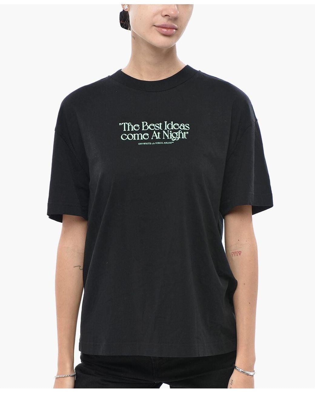 Off-White c/o Virgil Abloh Black Slogan-Print Short-Sleeve T-Shirt