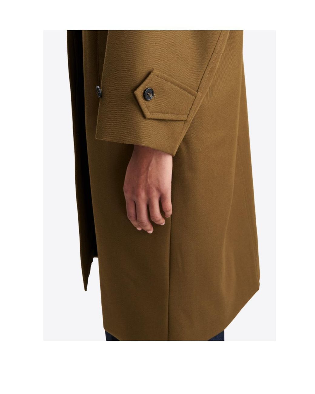 A.P.C. Brown Spread-Collar Raglan-Sleeve Coat