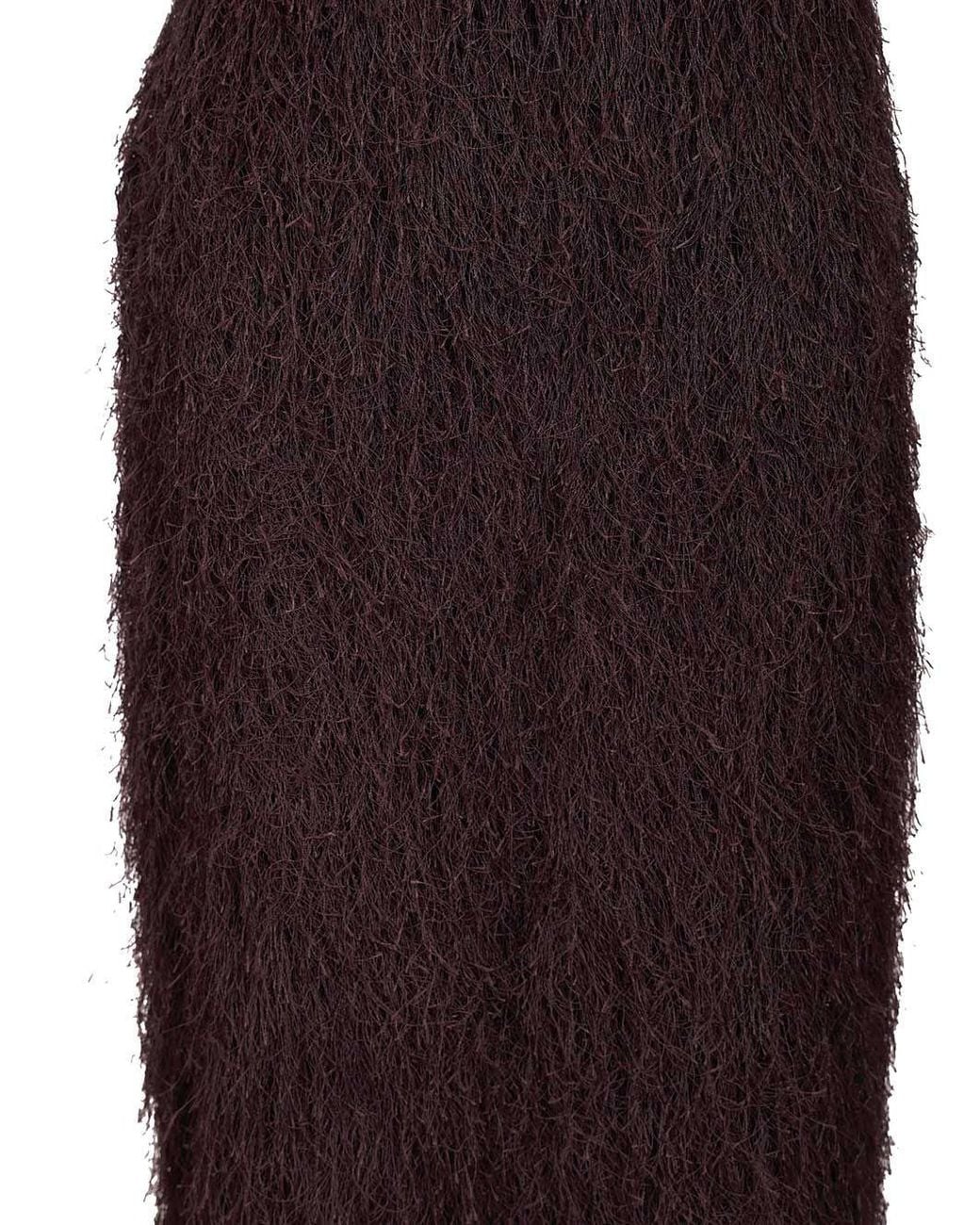 Dries Van Noten Purple Sokna Fringed Skirt