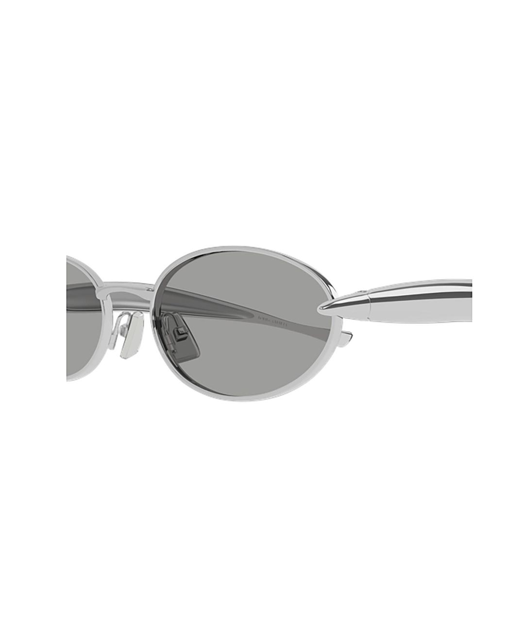 Bottega Veneta White Eyewear Oval Frame Sunglasses for men