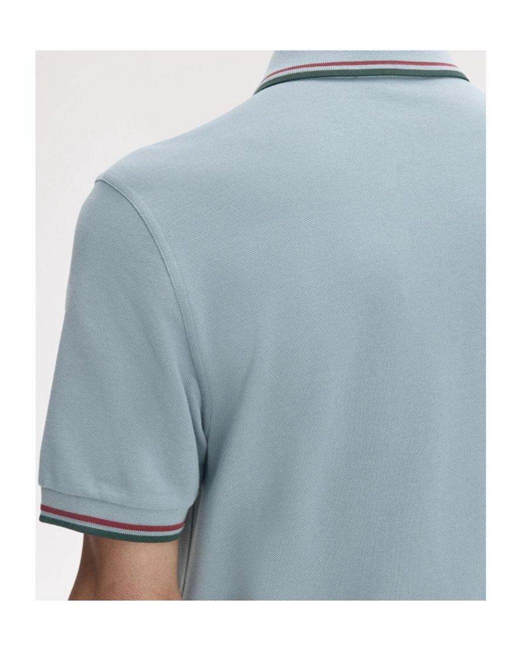 Fred Perry Blue Short-Sleeved Polo Shirt for men