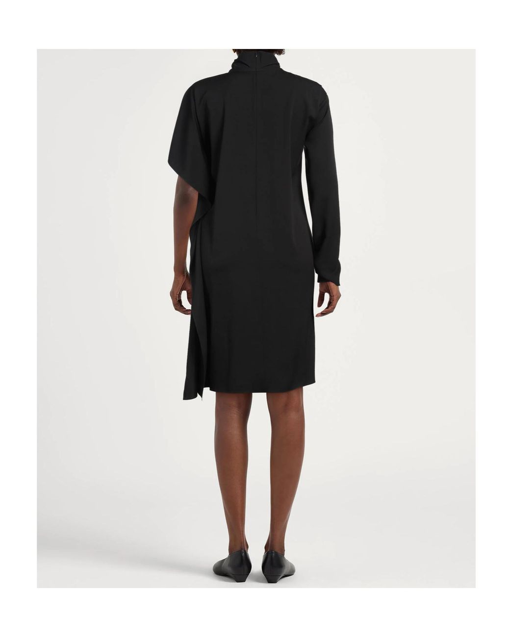 Sportmax Black Midi Dress Silk, Elastane