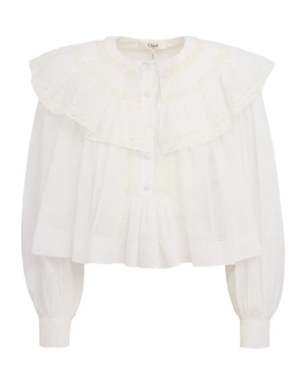 Chloé White Sleeveless Linen Shirt