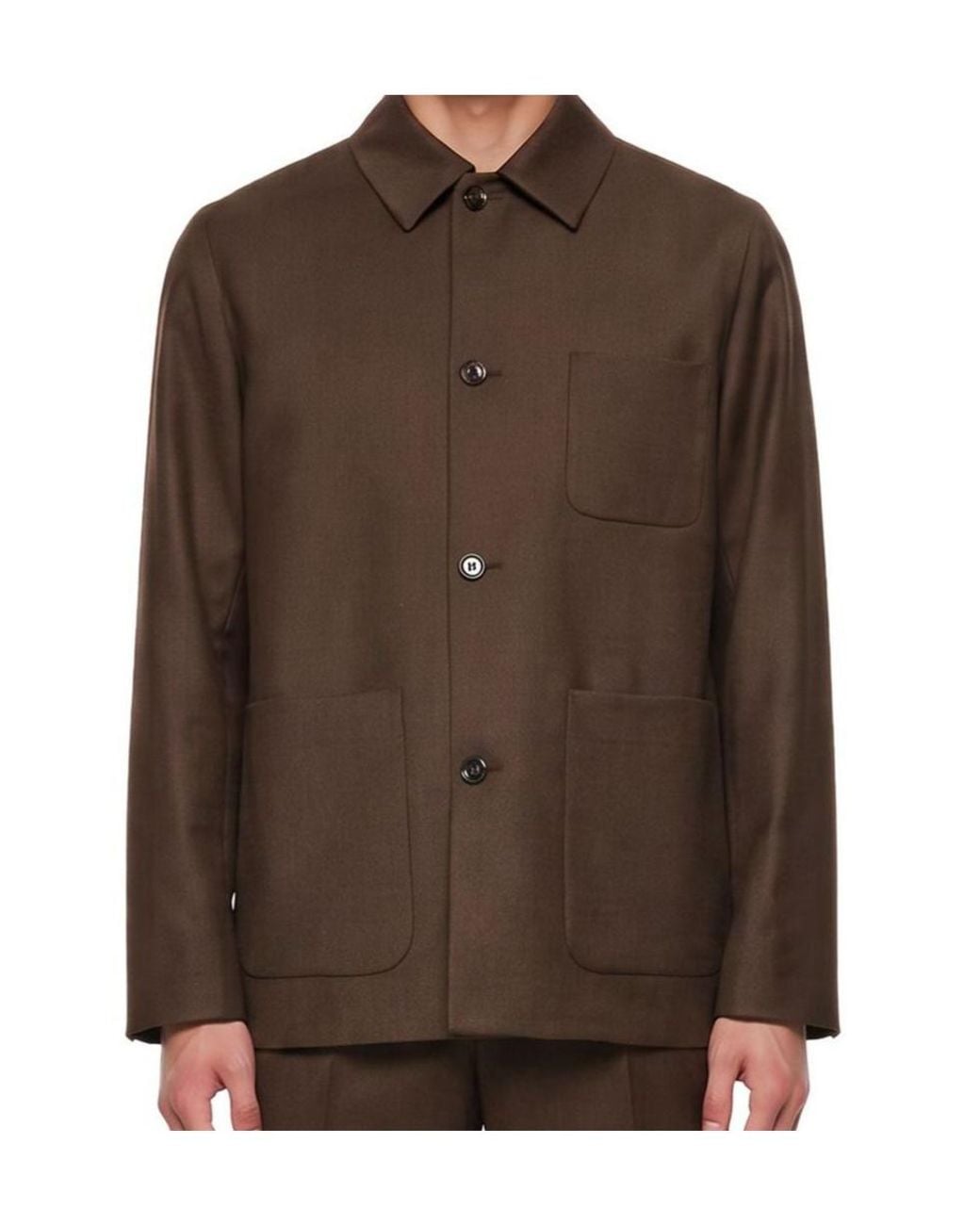 Lardini Brown Single-Breasted Tailored Jacket for men