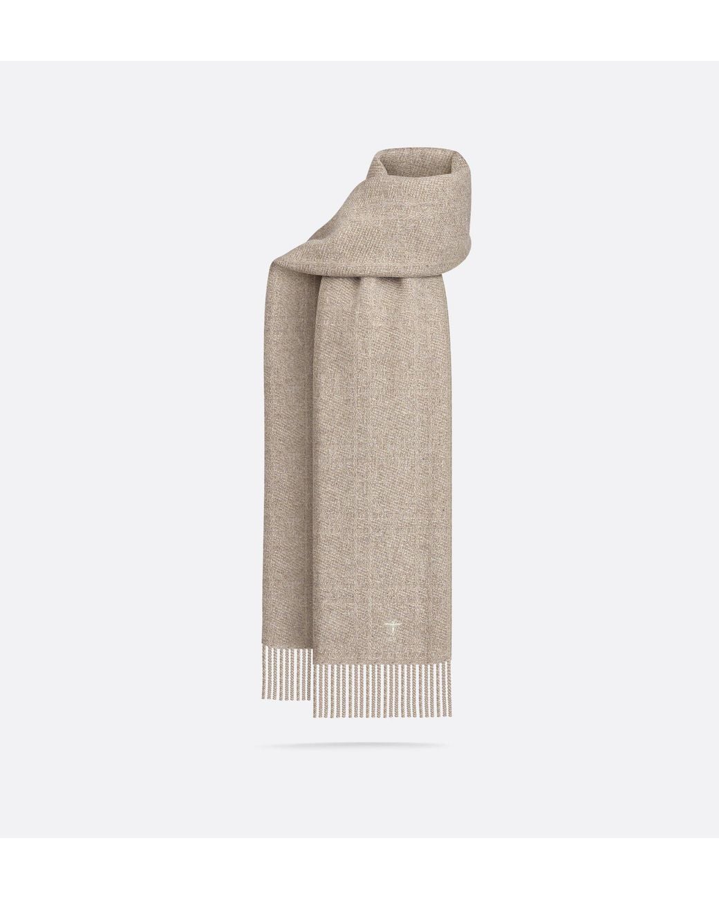 Dior White Cannage Scarf