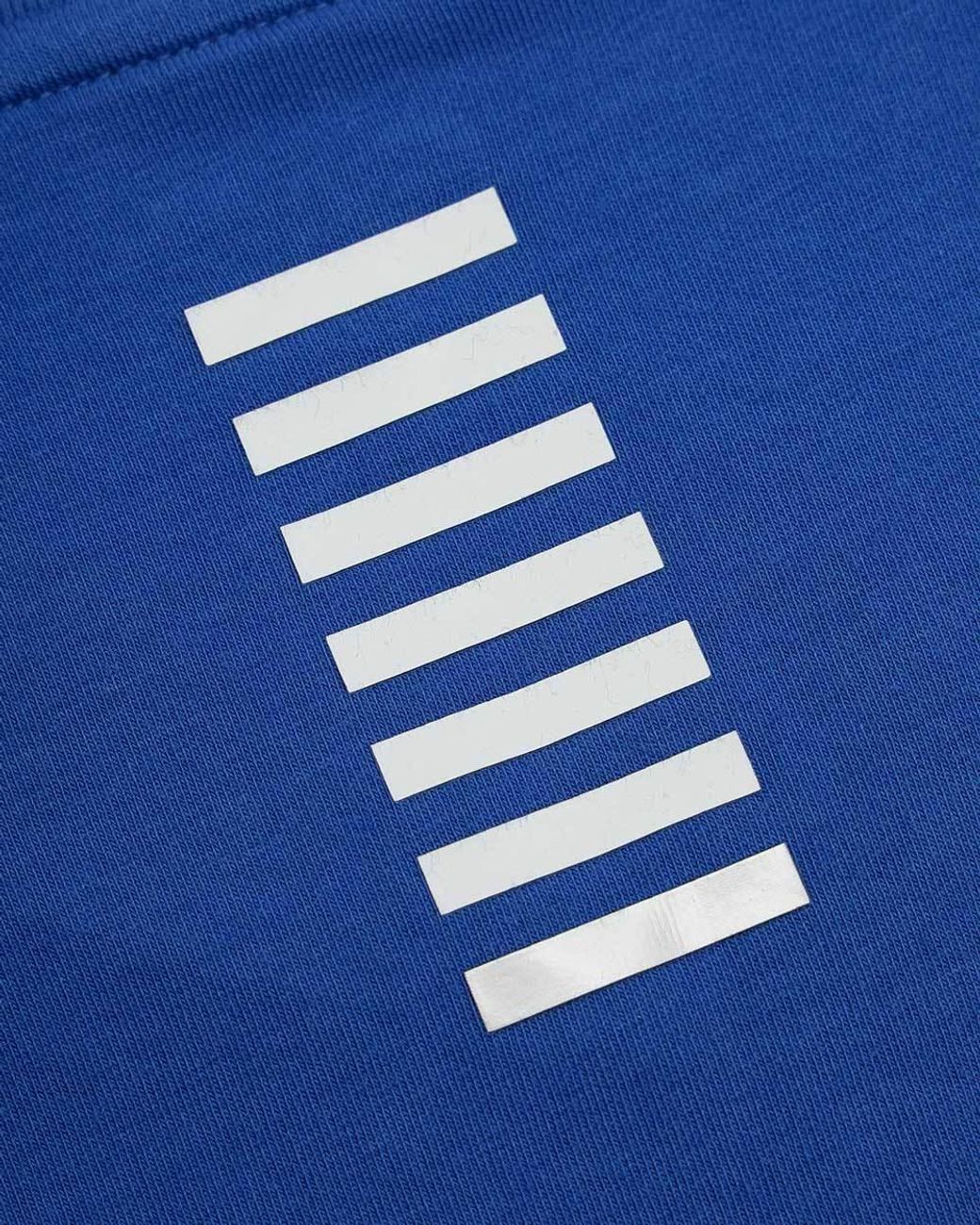 EA7 Blue Round Collar Logo T-Shirt for men