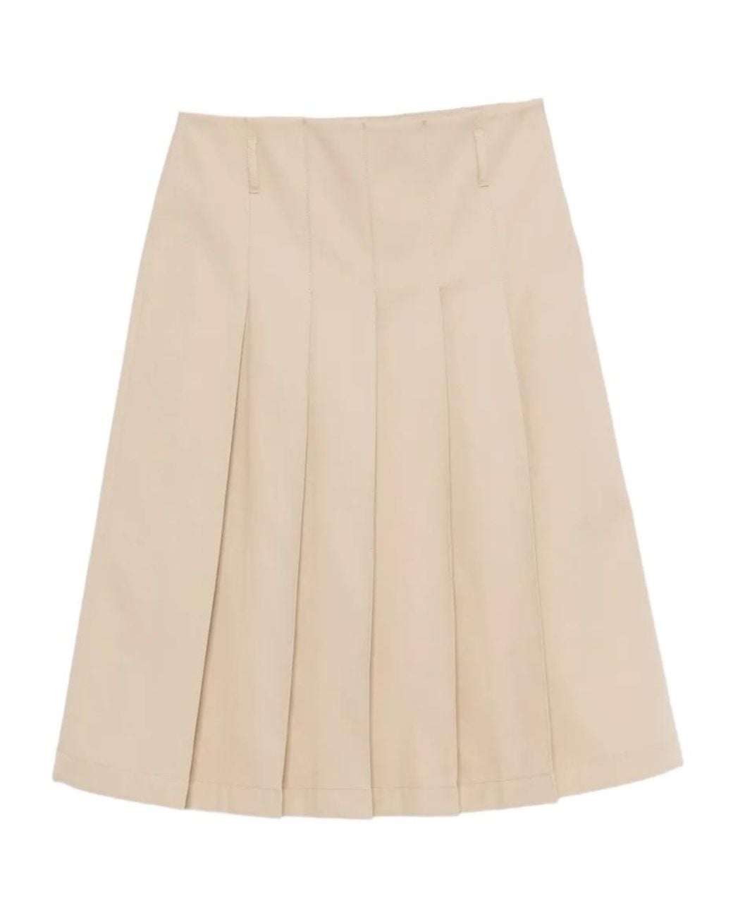 A.P.C. Natural Pleated Midi Skirt