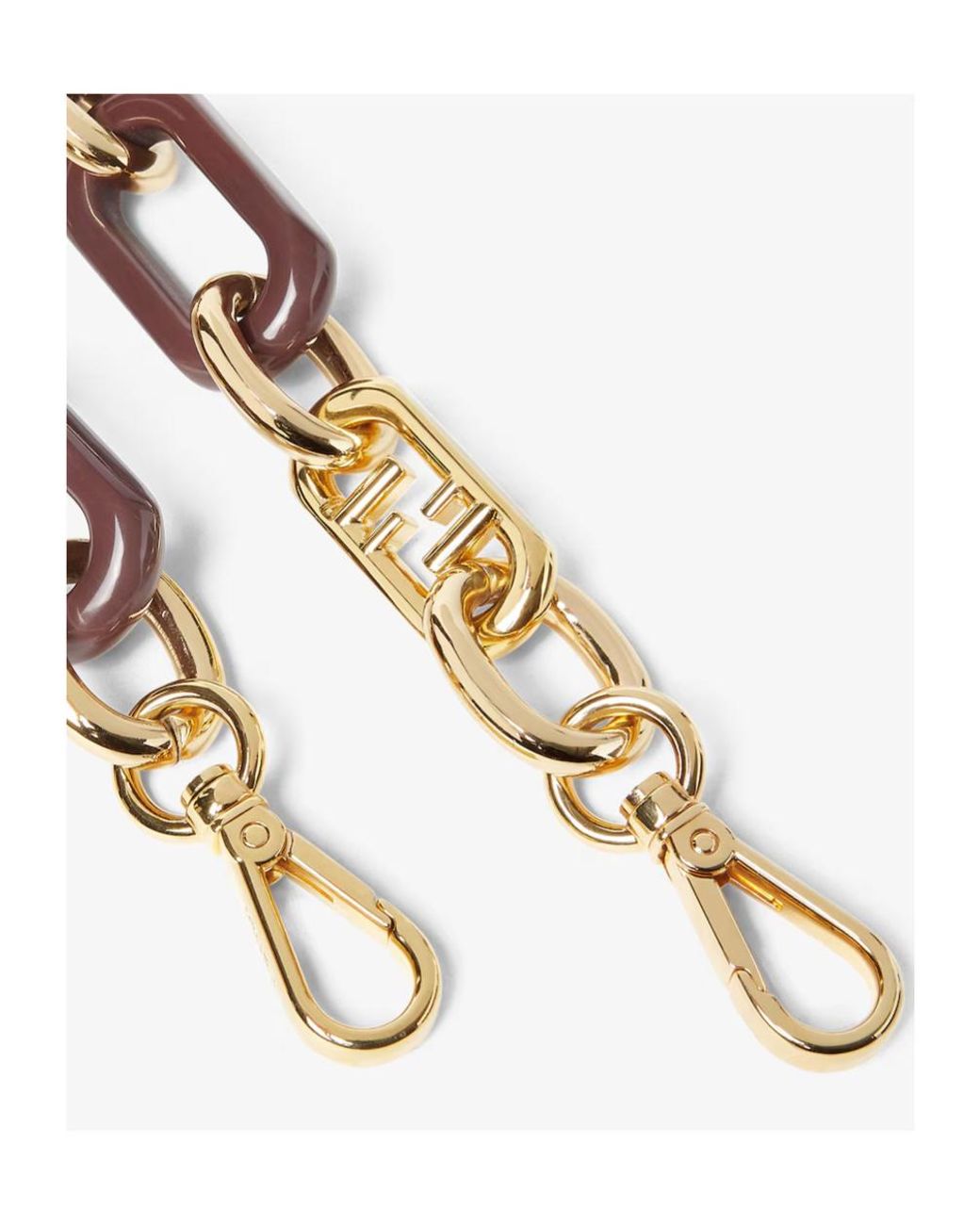 Fendi White Logo-Detail Bag Strap