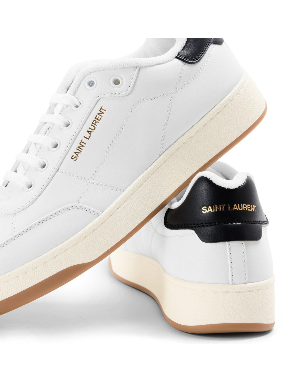 Saint Laurent White Low-Top Sports Shoes for men