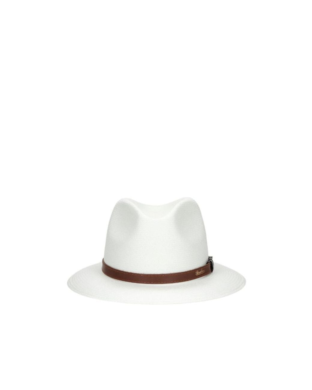 Borsalino White Country Panama Extra-Fine Wide-Brim Hat for men