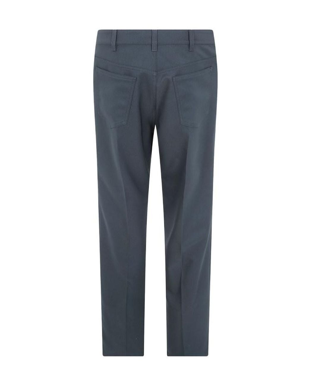 Marni Blue Pleated Straight Leg Pants for men