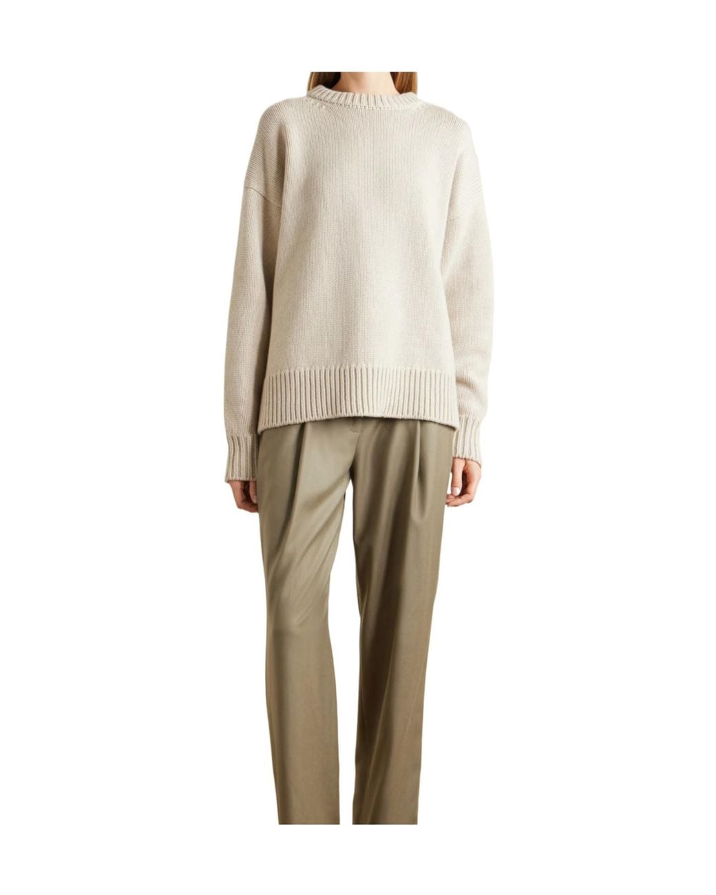 The Row White Essentials Ophelia Oversized Wool And Cashmere-Blend Sweater