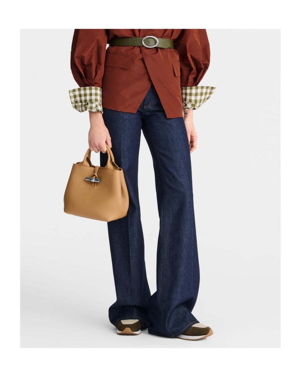 Longchamp Brown Le Roseau Small Tote Bag
