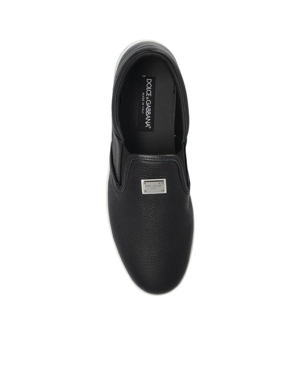Dolce & Gabbana Black Saint Tropez Round Toe Sneakers for men