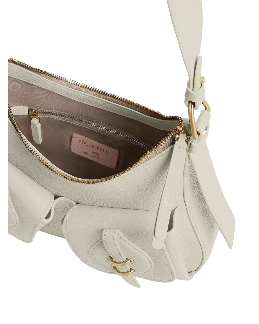 Coccinelle Natural Front Pocket Shoulder Bag