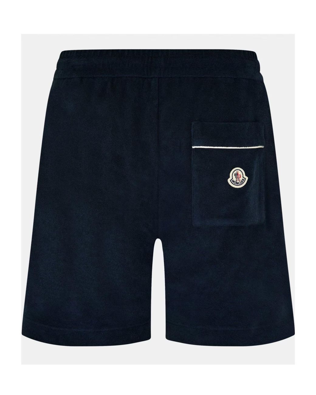 Moncler Blue Logo Drawstring Shorts for men