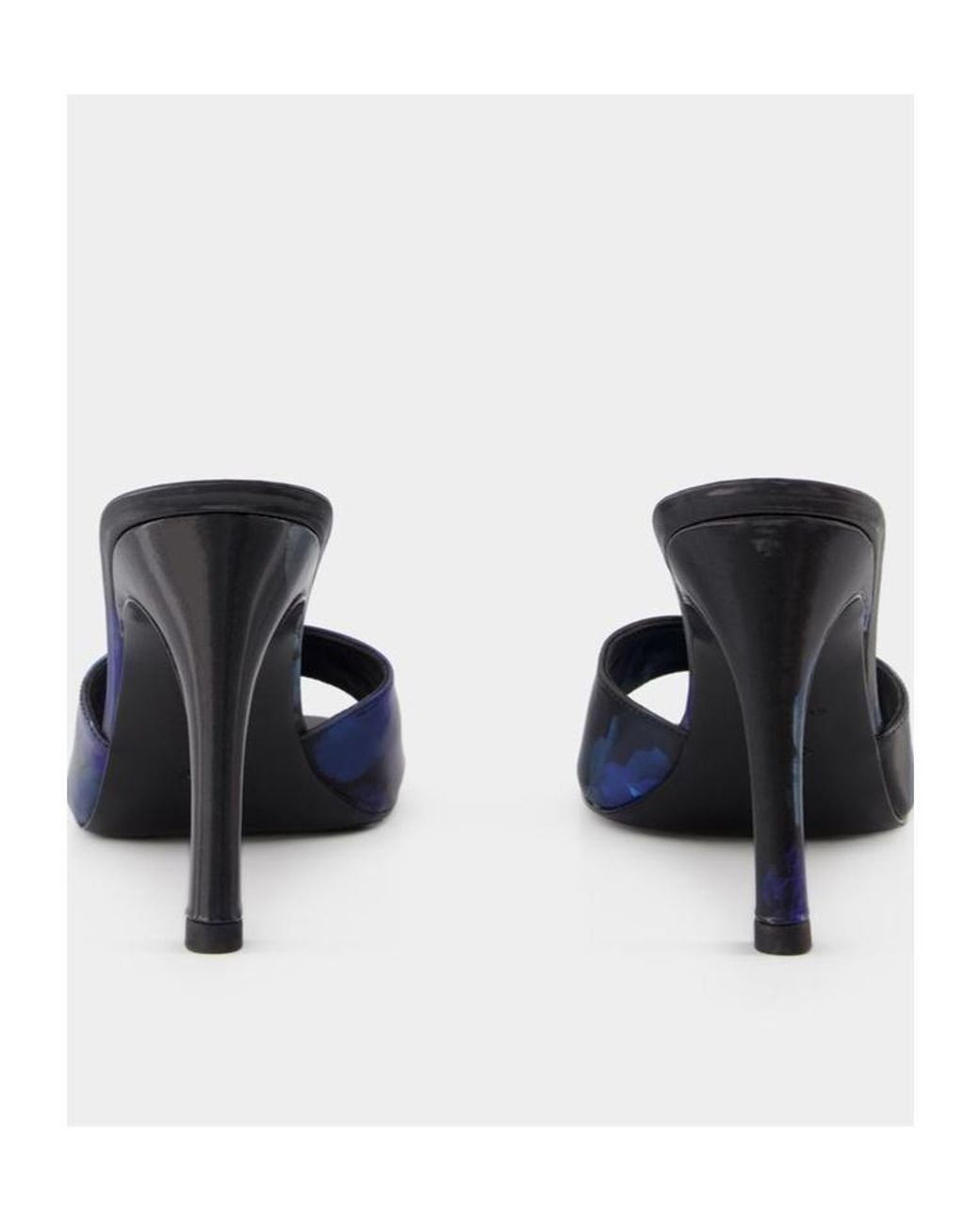 Coperni Blue Holographic Logo Heeled Mules