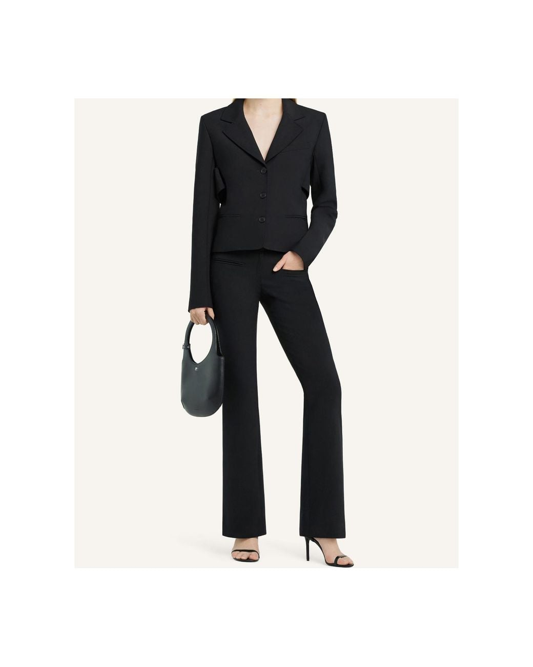 Courreges Blue Courrèges Single-Breasted Tailored Jacket