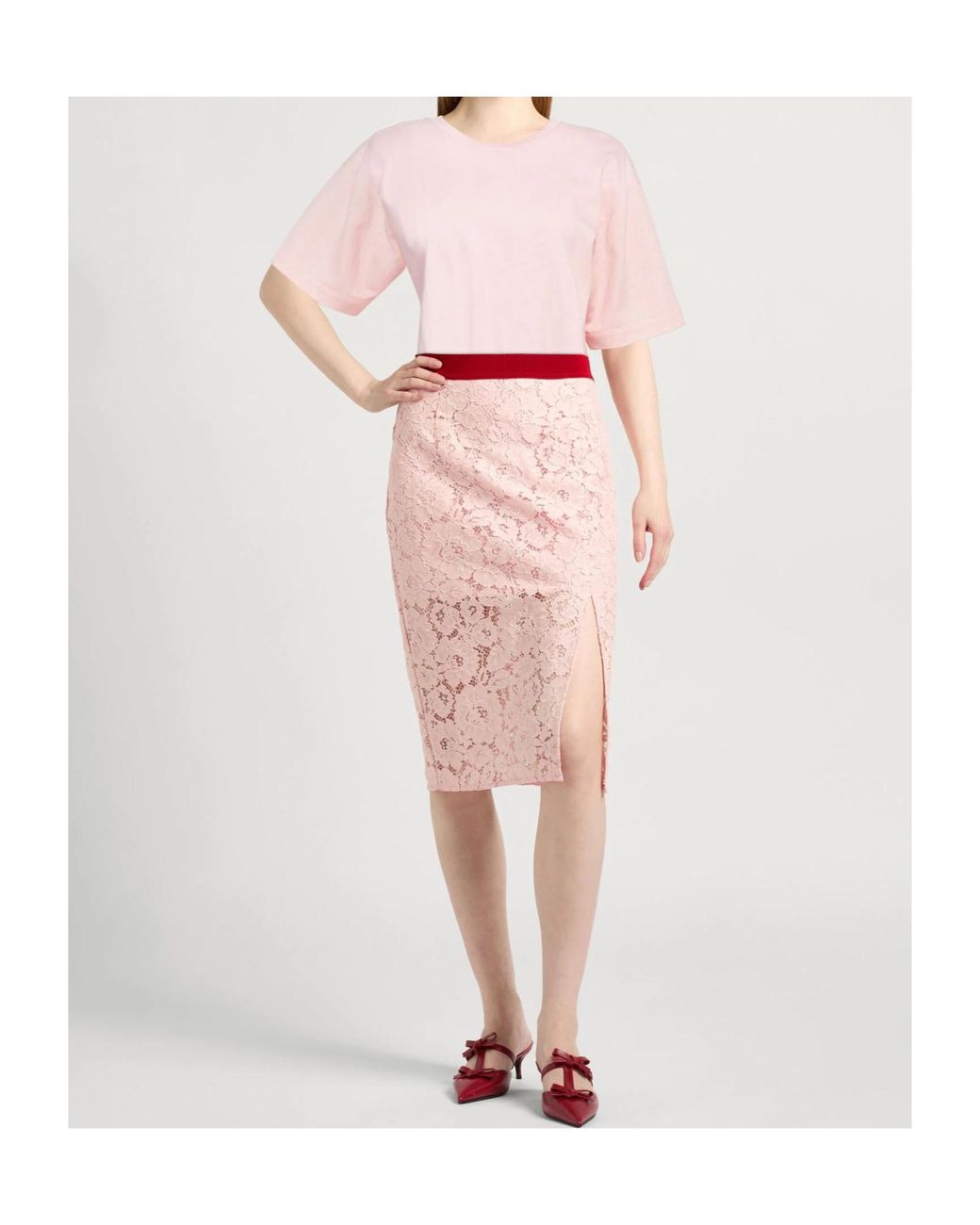 Burberry Pink Short Sleeve Crew Neck T-Shirt