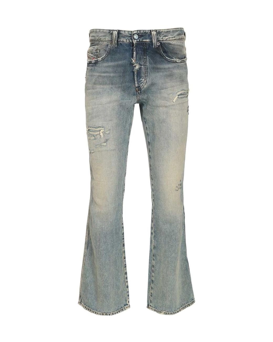 DIESEL Blue 1998 Distressed-Detail Bootcut Jeans for men