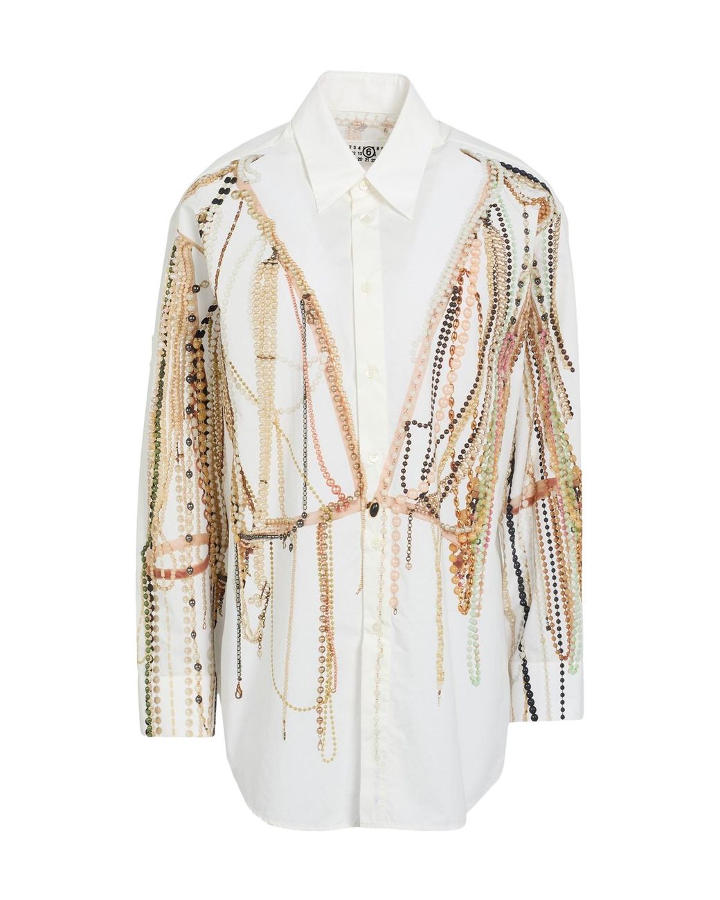 MM6 by Maison Margiela White Long Sleeve Shirt