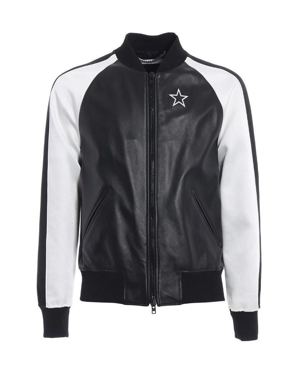 Givenchy Black Embroidery Star Pilot Jacket for men