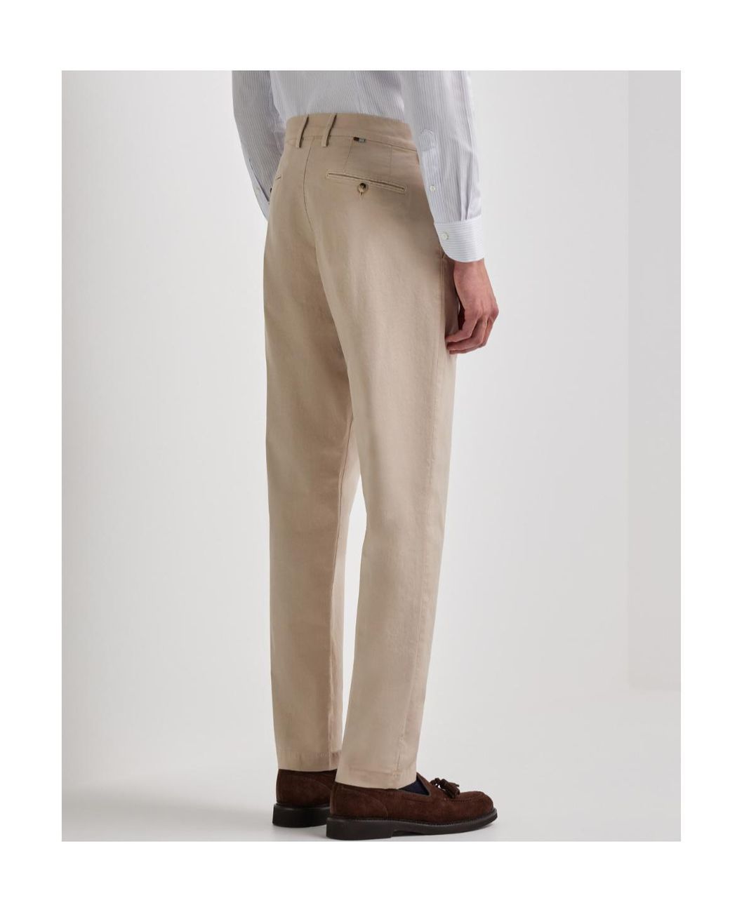 Canali Natural Comfortable Cotton Twill Chino Pants for men
