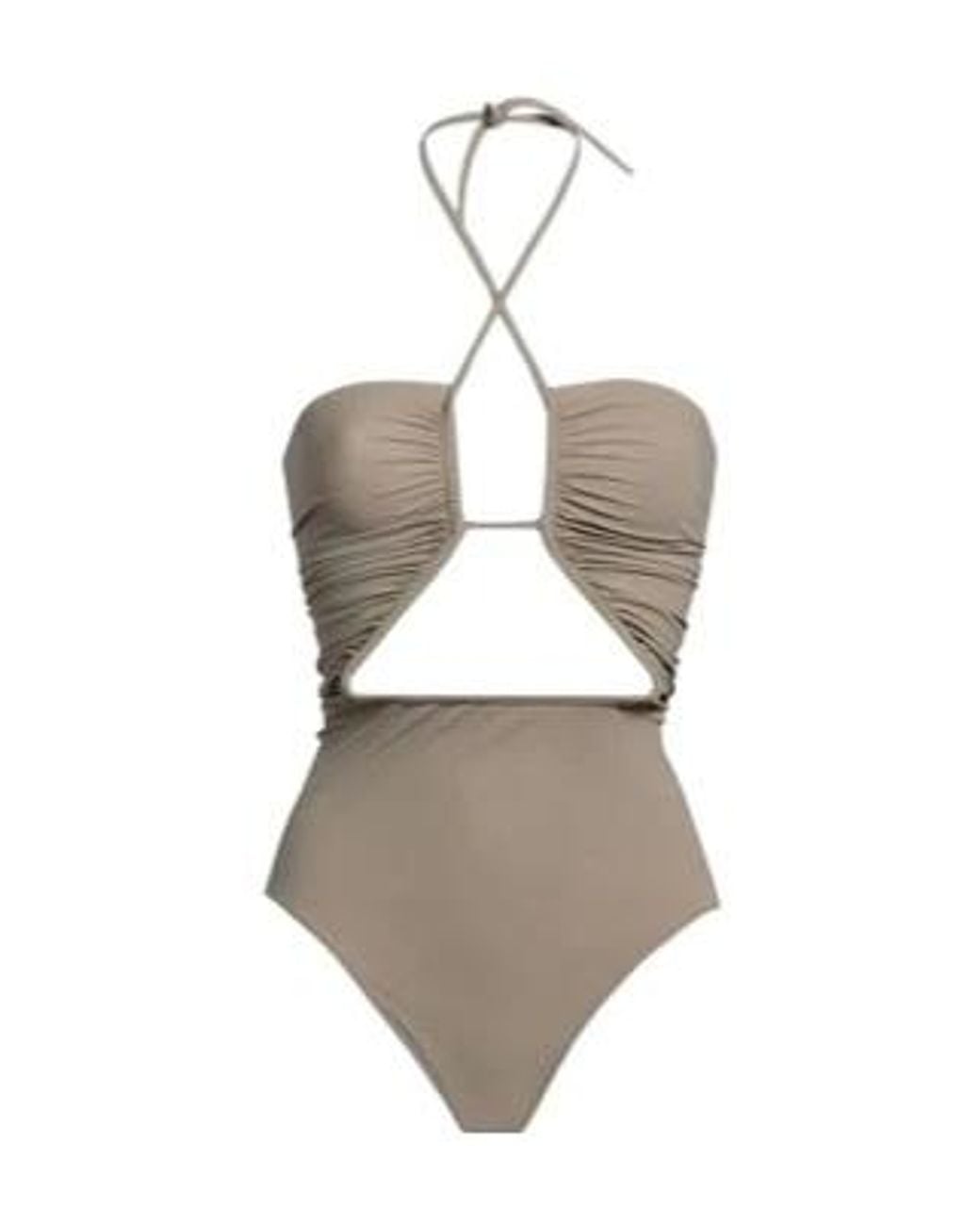 Rick Owens Gray Solid Color Swimsuit