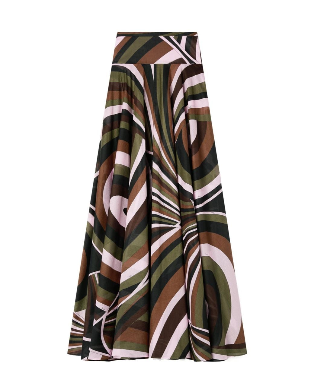 Emilio Pucci White Pucci Iride Print Muslin Skirt