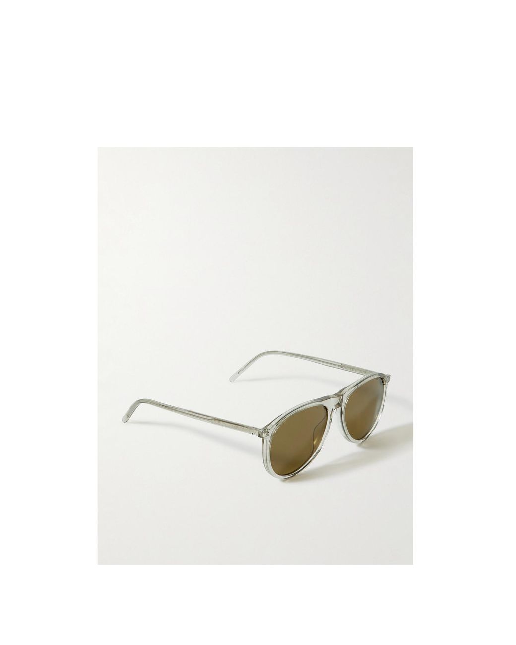 Saint Laurent Green Eyewear Aviator Frame Sunglasses