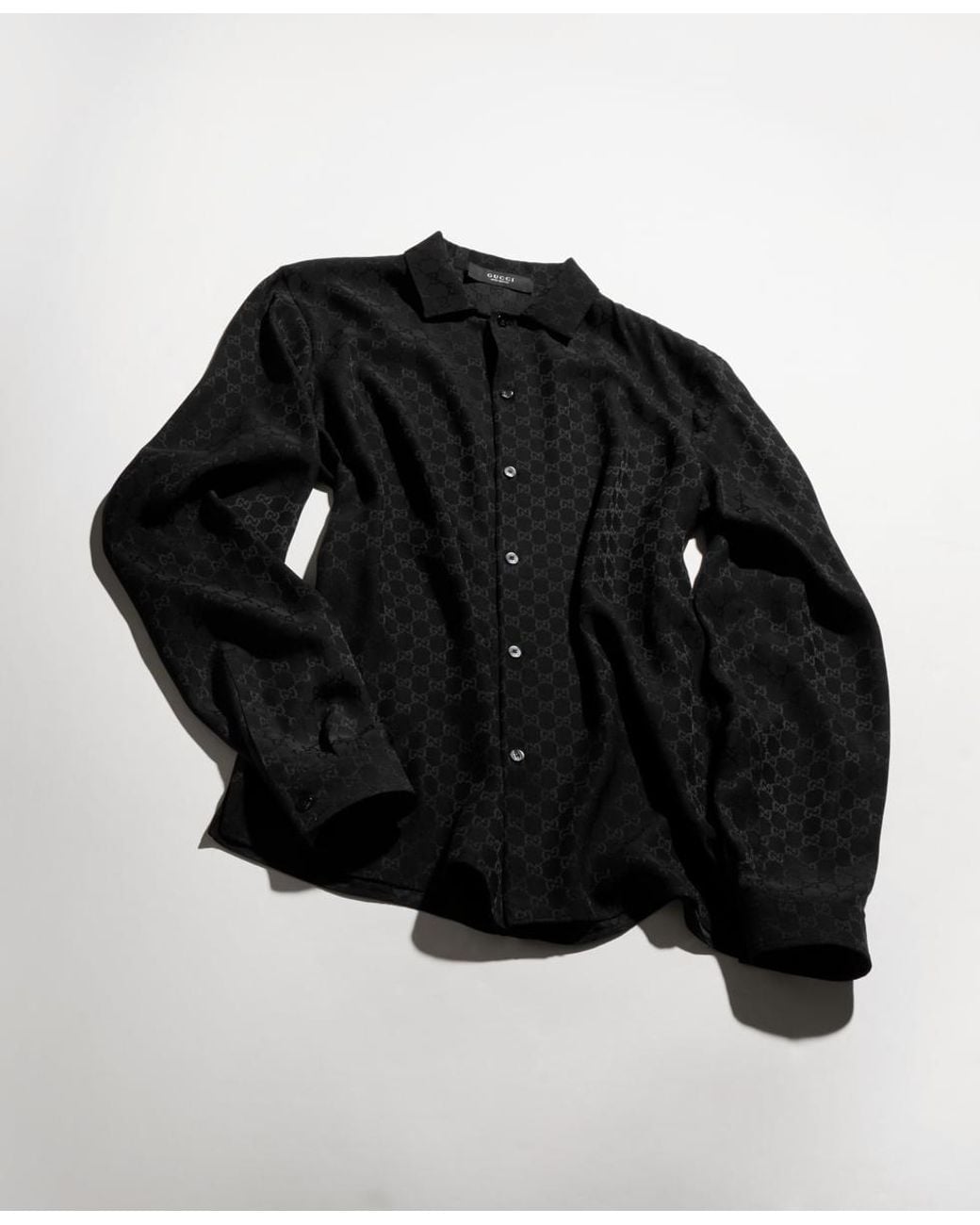 Gucci Black Gg Jacquard Shirt for men