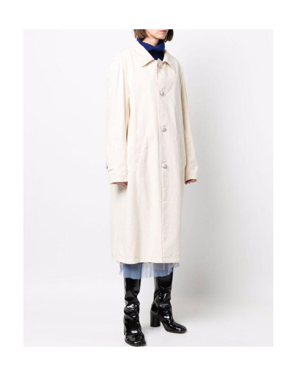 Maison Margiela Natural Buttoned Trench Coat