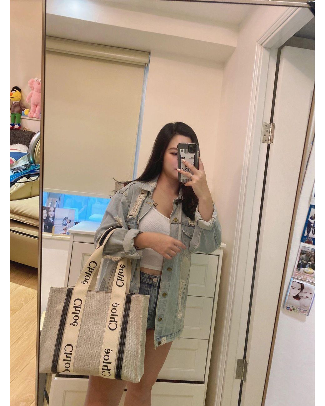 Chloé Natural Woody Tote Bag