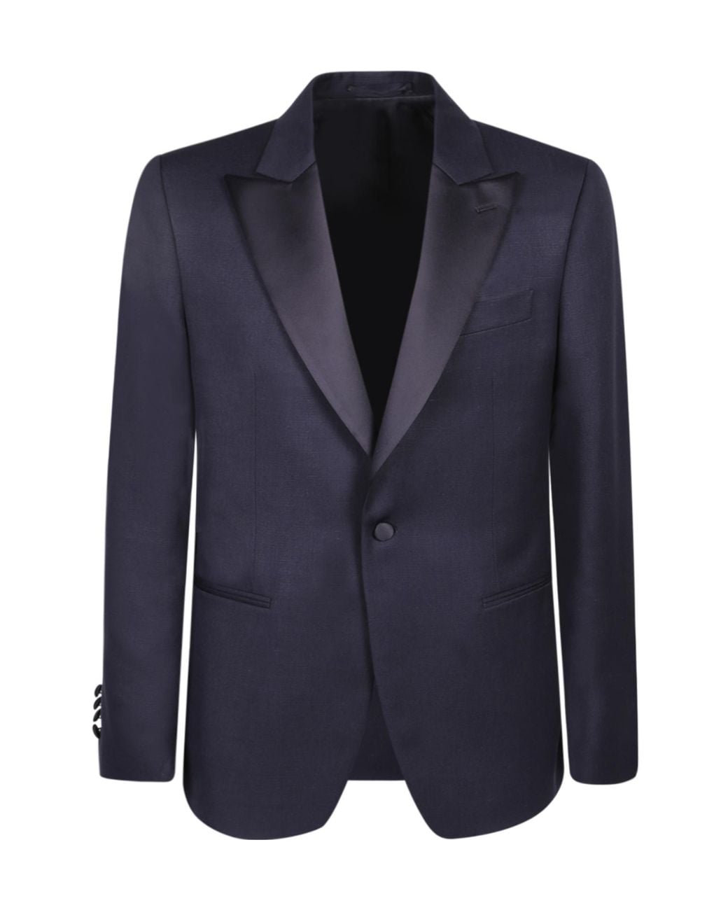 Lardini Blue Satin-Lapel Two-Button Suit for men