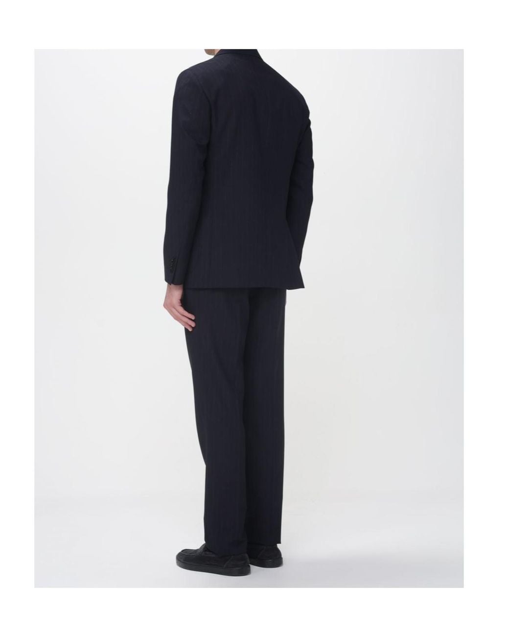 Lardini Blue Striped Single-Breasted Suit Set for men