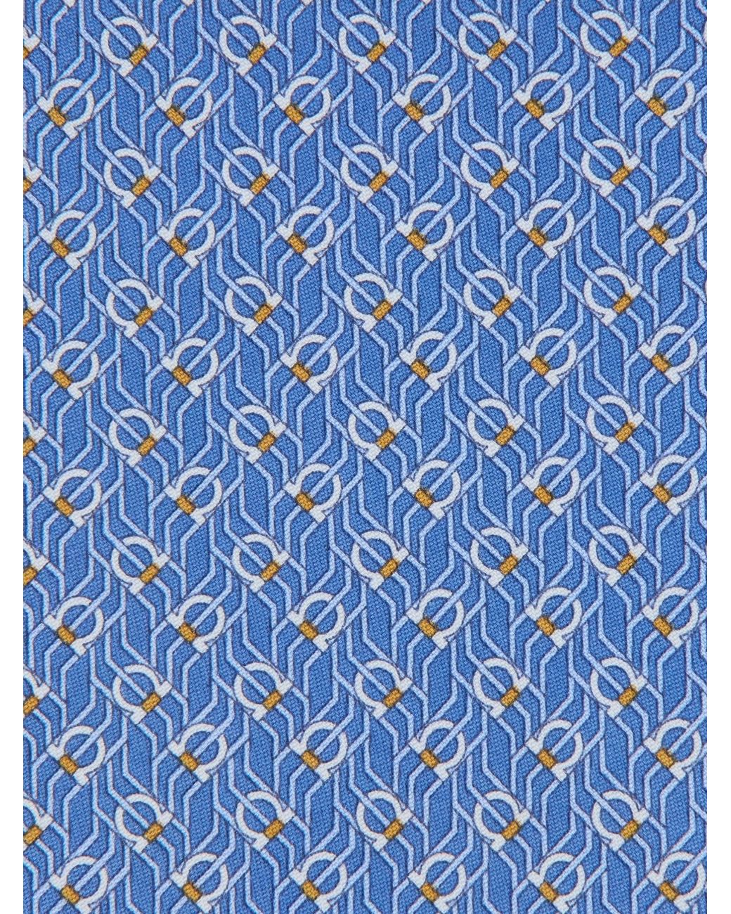 Ferragamo Blue Pointed Tie for men