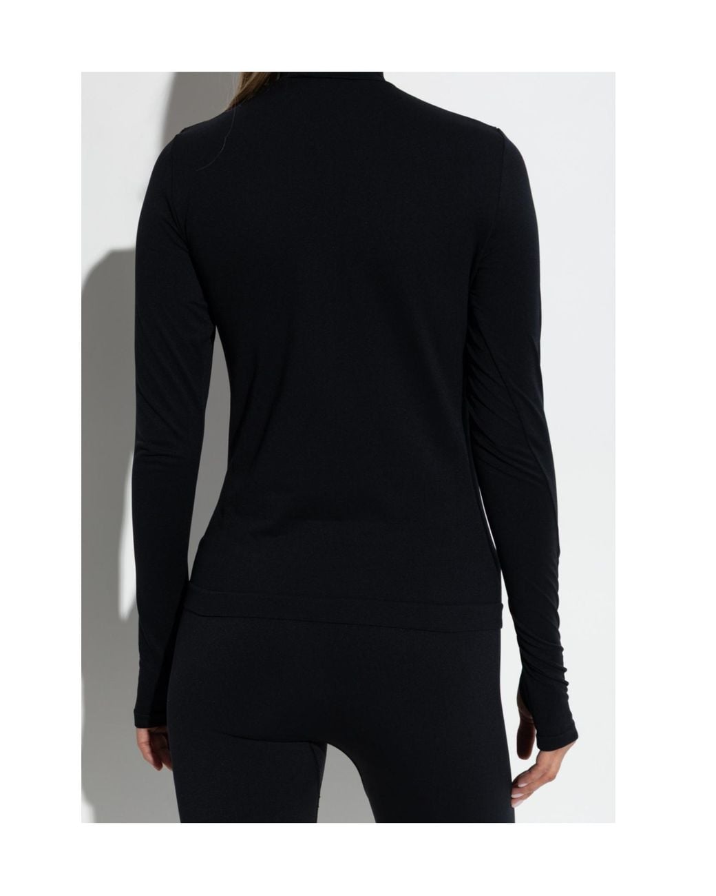 PANGAIA Black Quarter-Zip Performance Sweatshirt