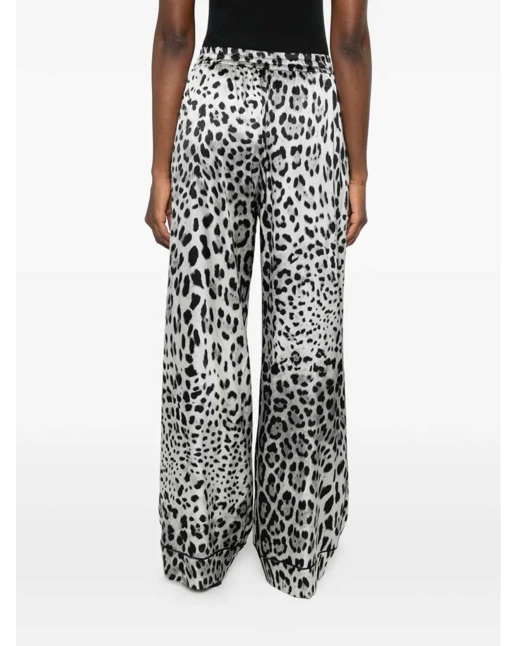 Dolce & Gabbana White Patterned Casual Pants